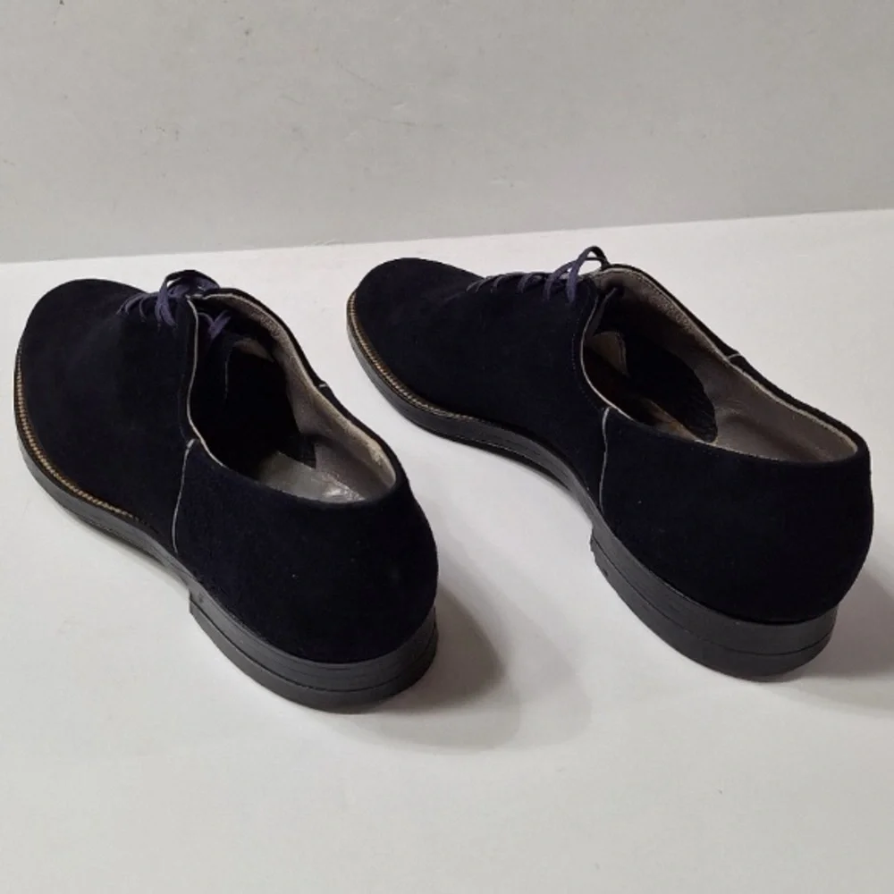 British Walkers Men’s Black Suede Oxford Dress Shoes Size 12 AA (Narrow)